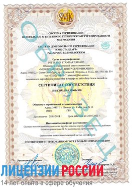 Образец сертификата соответствия Дербент Сертификат OHSAS 18001